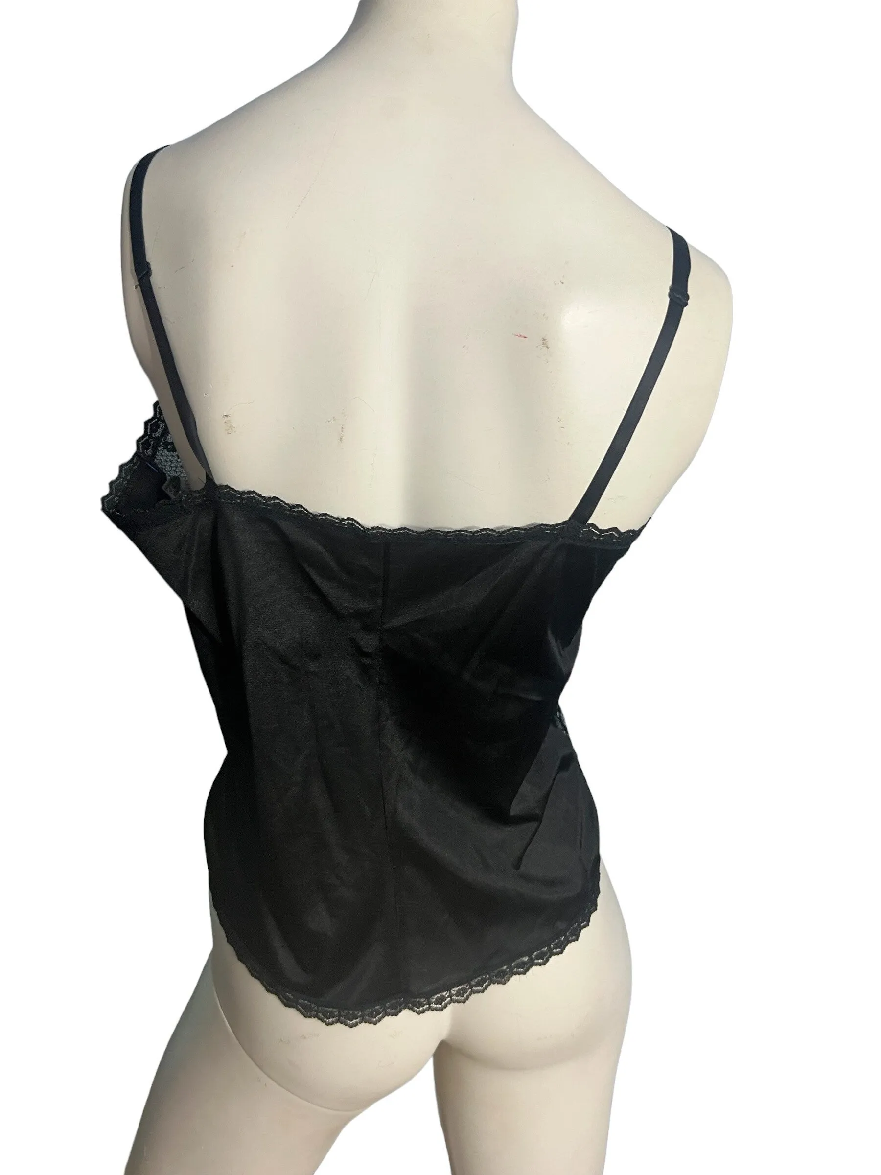 Vintage 80's black camisole Ashley Taylor L