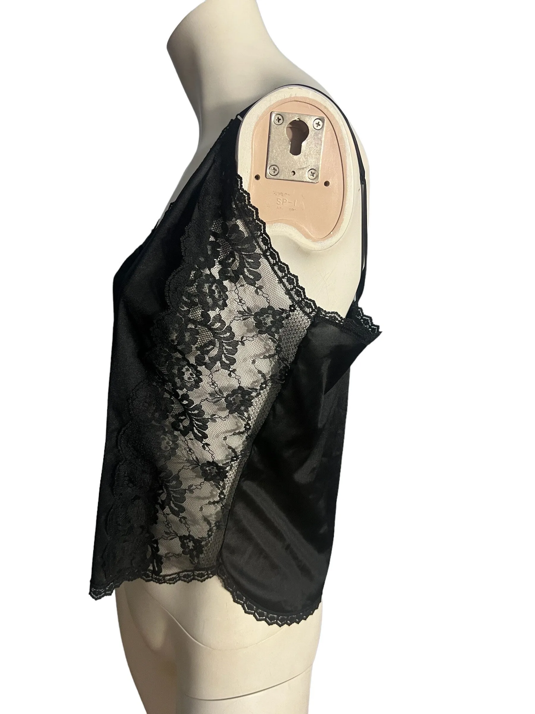 Vintage 80's black camisole Ashley Taylor L
