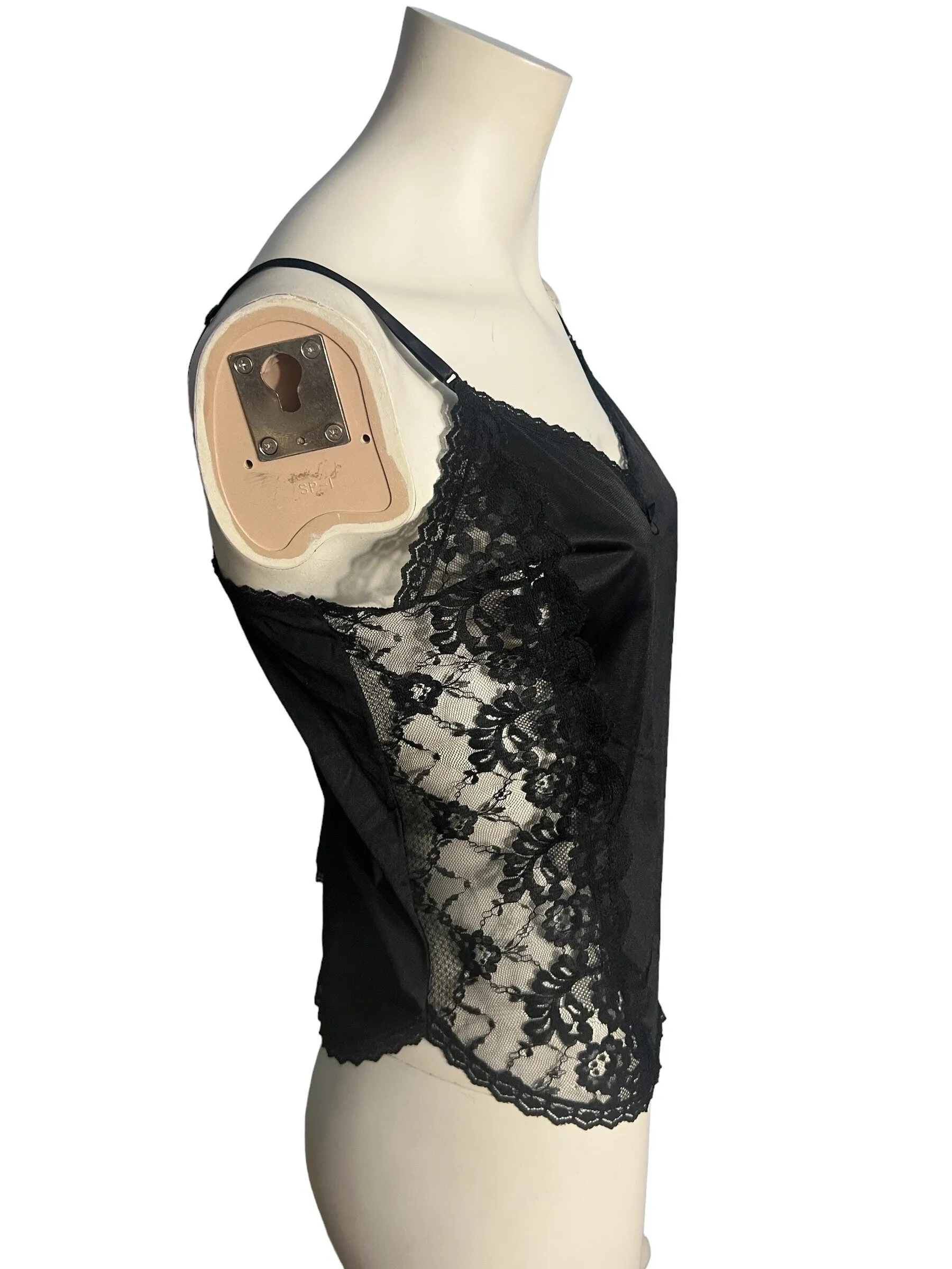 Vintage 80's black camisole Ashley Taylor L
