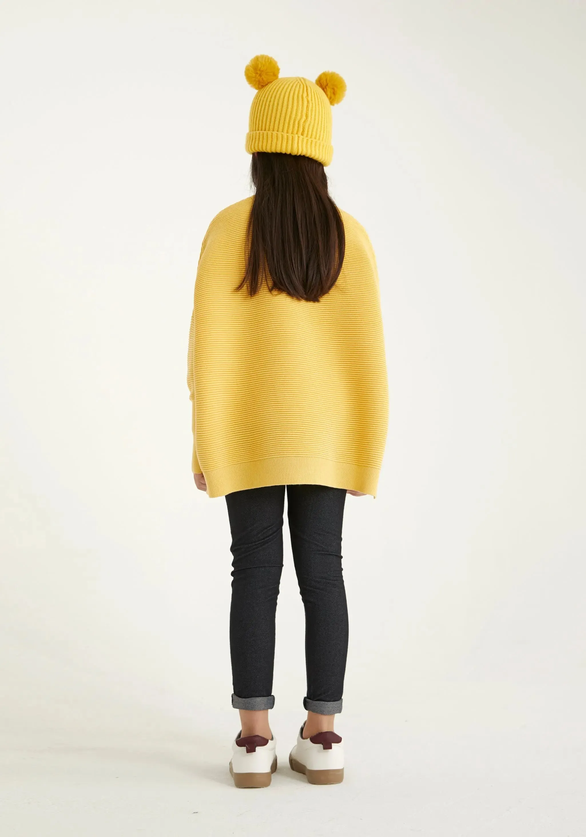 Yellow Paisie Kids Ribbed Jumper