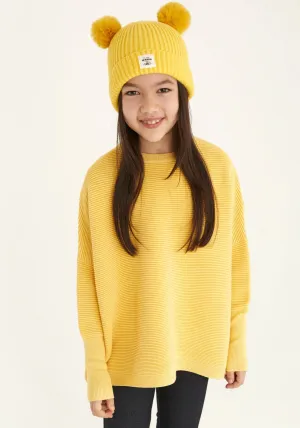 Yellow Paisie Kids Ribbed Jumper