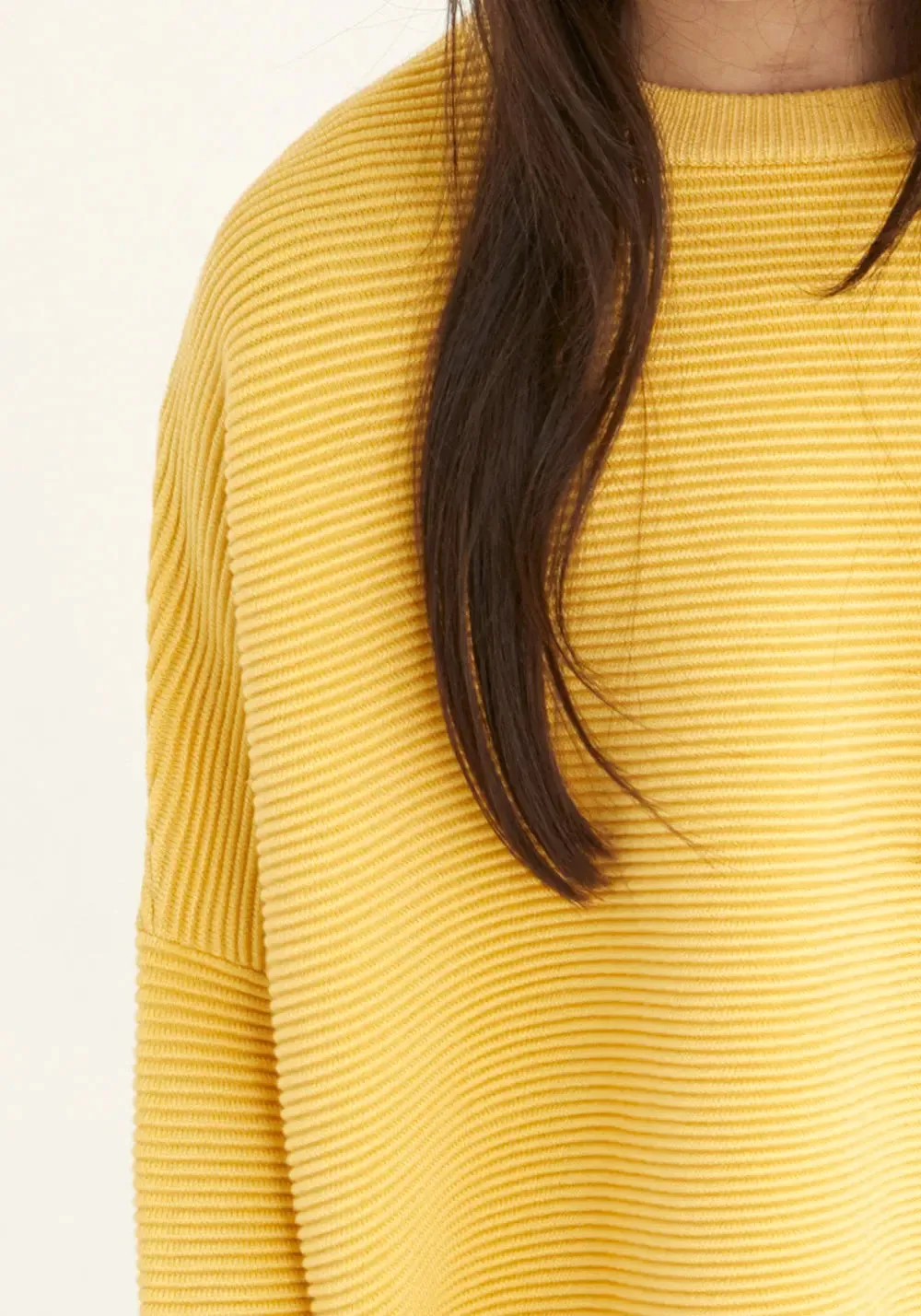 Yellow Paisie Kids Ribbed Jumper